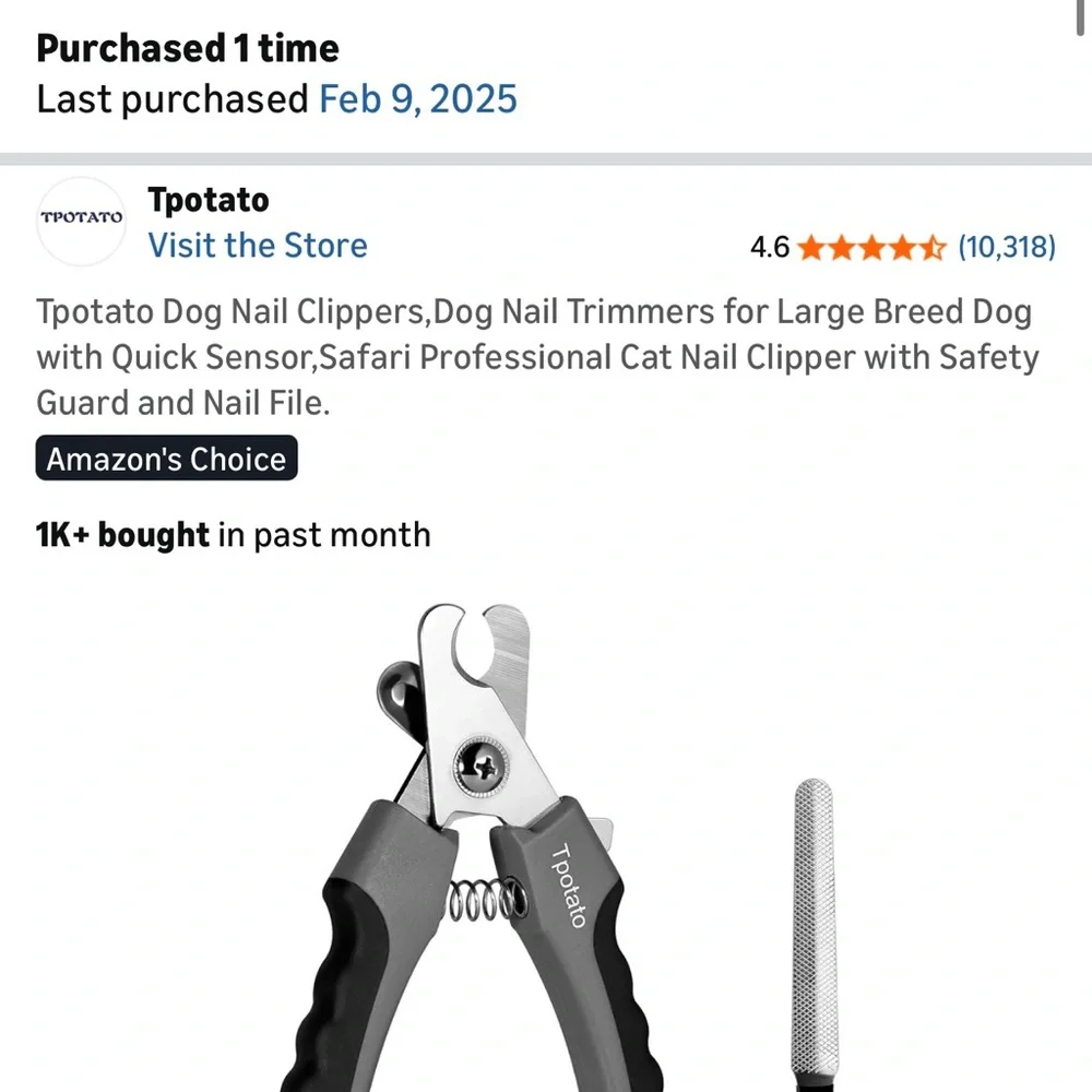 Tpotato Dog Nail Clippers with Safety Guard